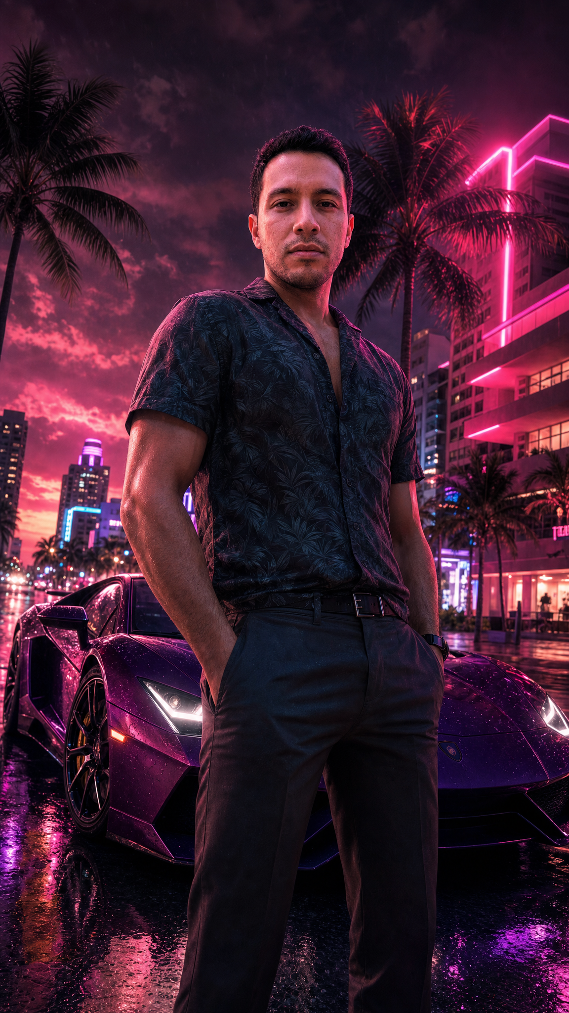 After — re-rendered in GTA 6 style