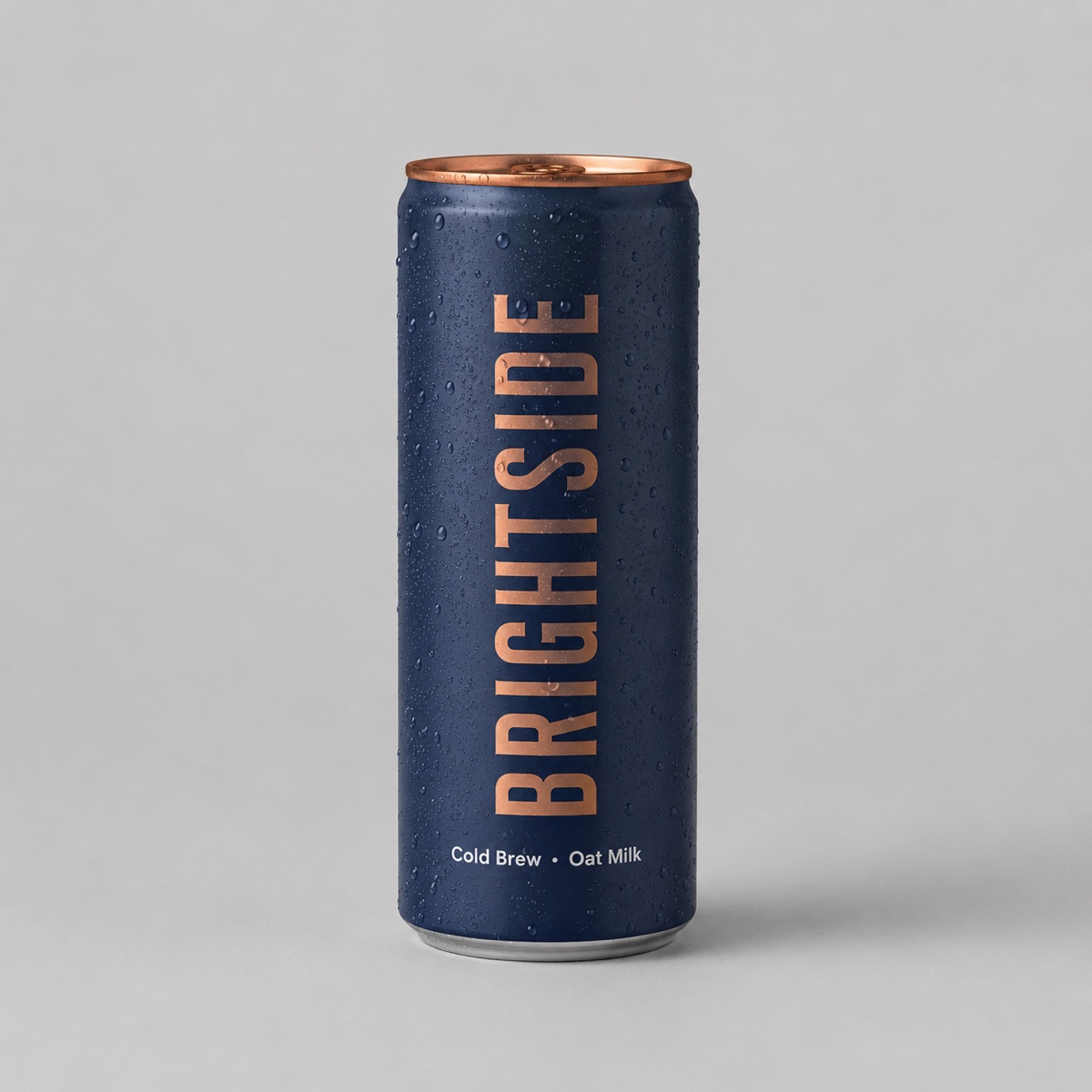 A canned sparkling drink product photo on a plain grey background