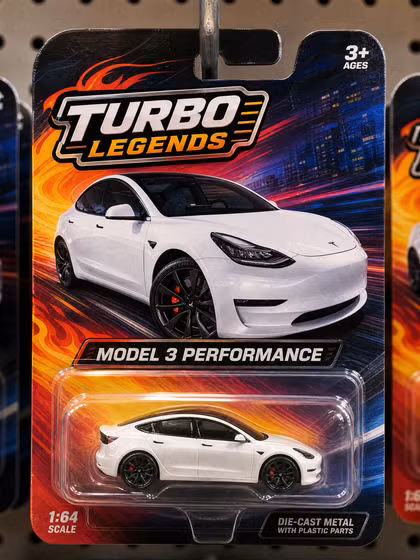 Toy blister pack generated from the same car photo