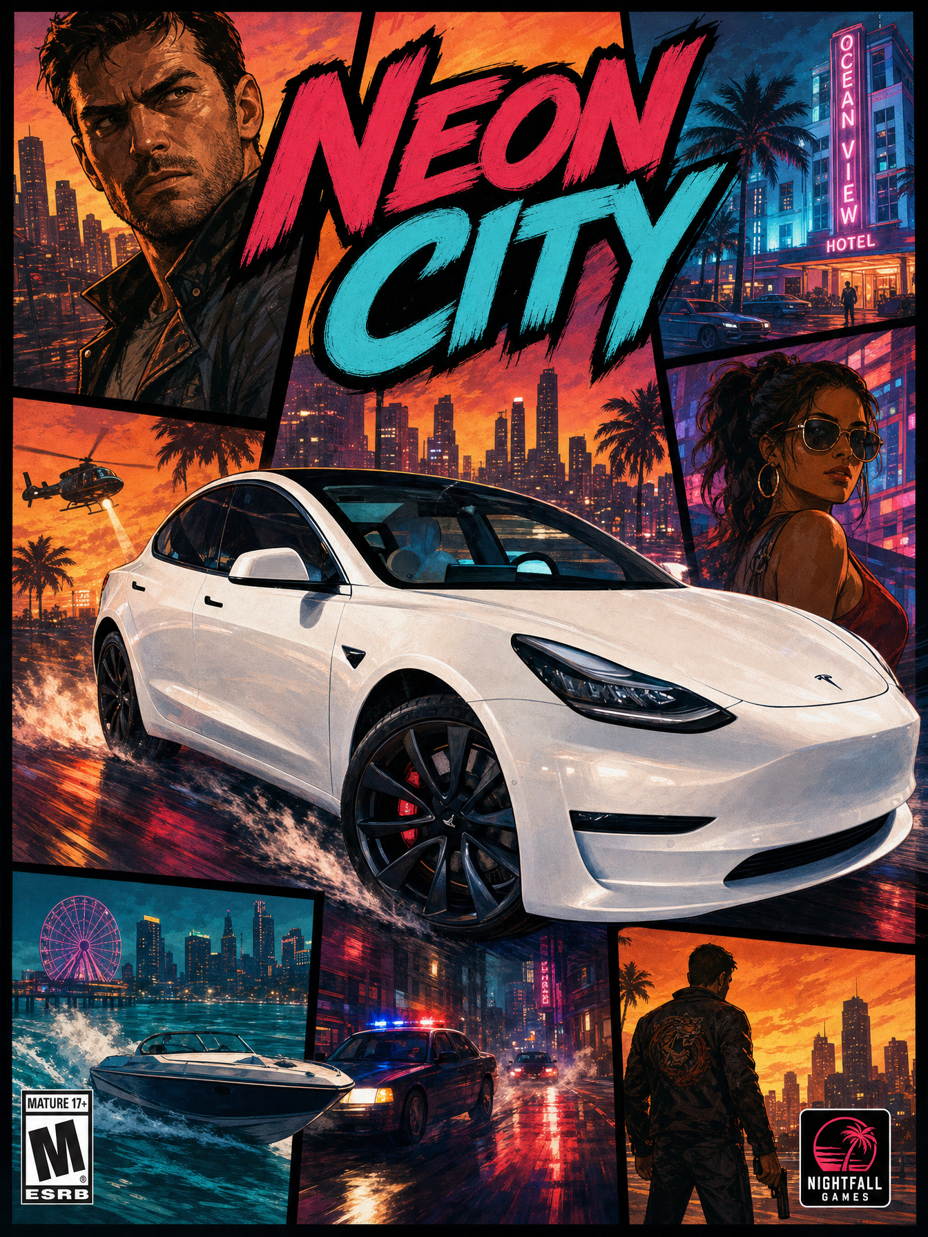 Game cover generated from the same car photo