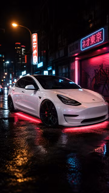 Night Glow-Up applied to the same car