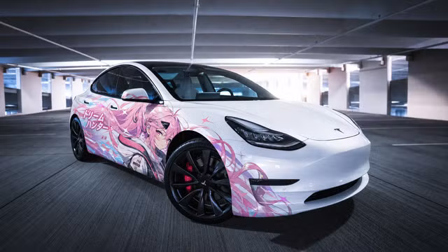 Anime Livery applied to the same car