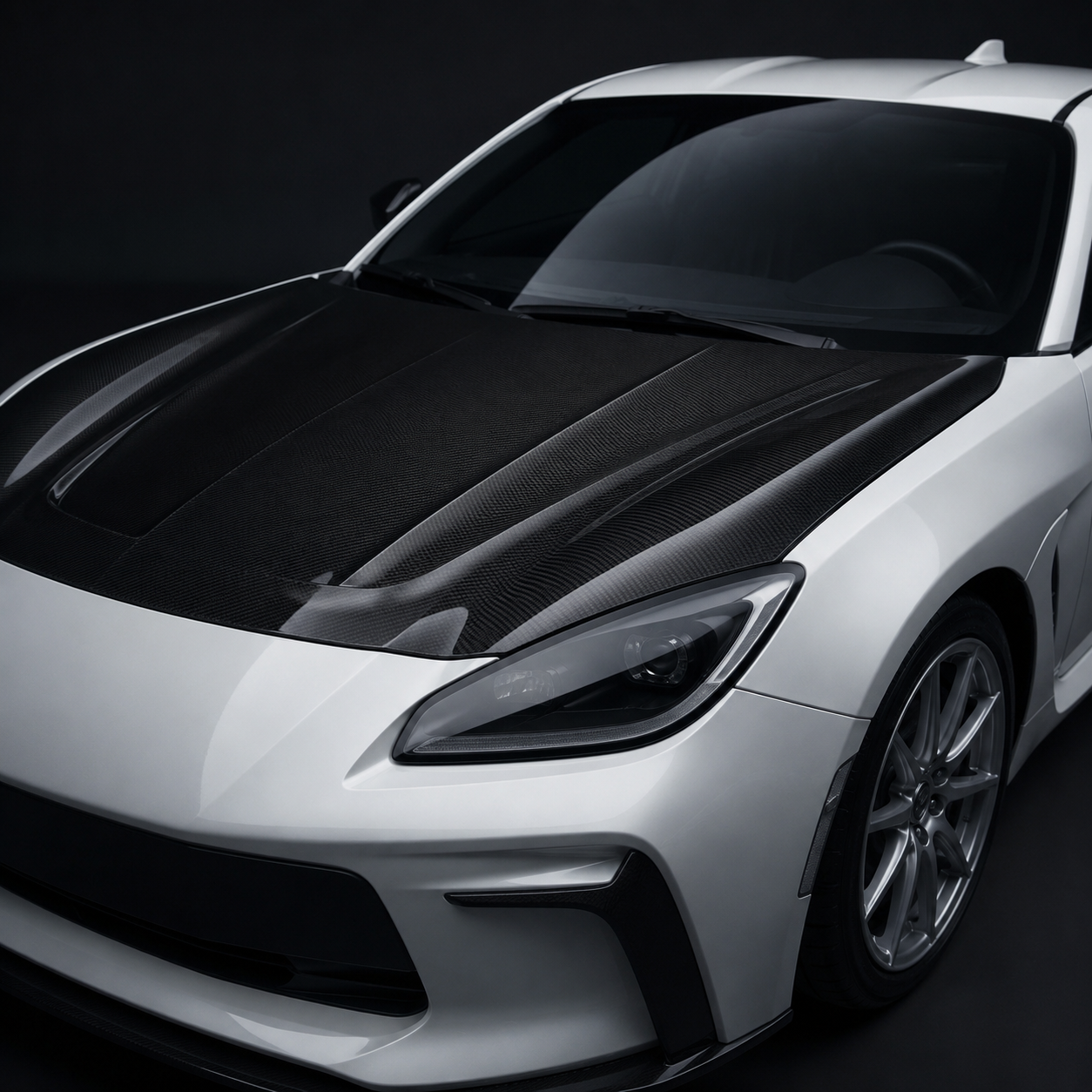 Carbon Hood — Body option rendered by the ModMyCar studio