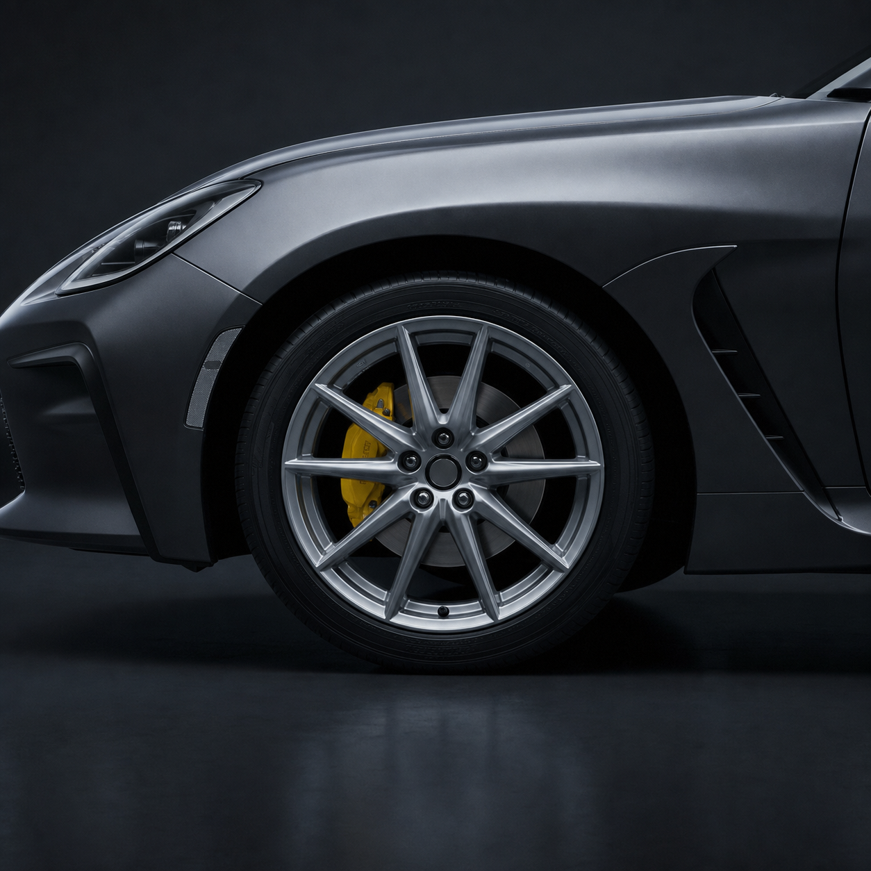Yellow Calipers — Brakes option rendered by the ModMyCar studio