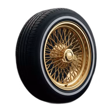 Gold Daytons — Wheels option rendered by the ModMyCar studio