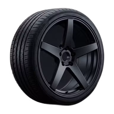 Matte Black 5-Spoke — Wheels option rendered by the ModMyCar studio