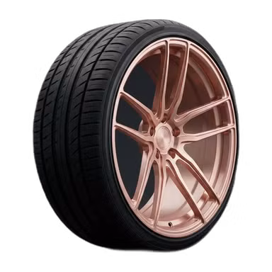 Rose Gold Multi-Spoke — Wheels option rendered by the ModMyCar studio