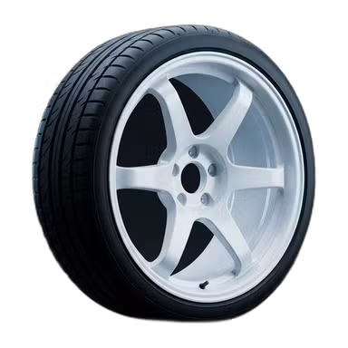White Race Wheels — Wheels option rendered by the ModMyCar studio