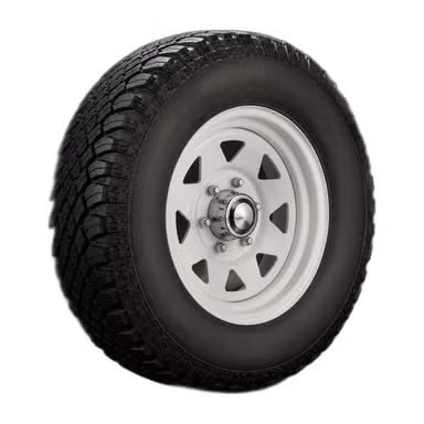 White Spoke Steel — Wheels option rendered by the ModMyCar studio