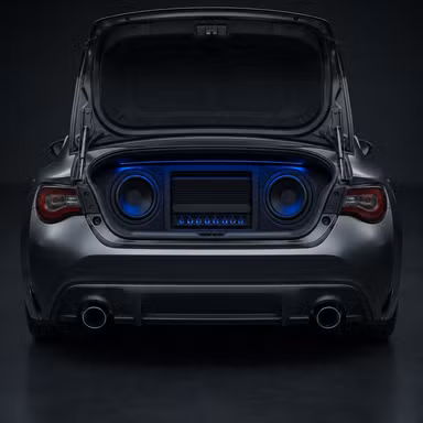 Trunk Audio Build — Details option rendered by the ModMyCar studio