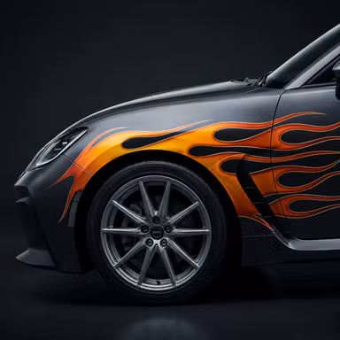 Hot-Rod Flames — Graphics option rendered by the ModMyCar studio