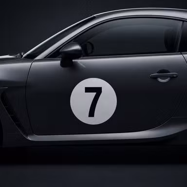 Race Number — Graphics option rendered by the ModMyCar studio