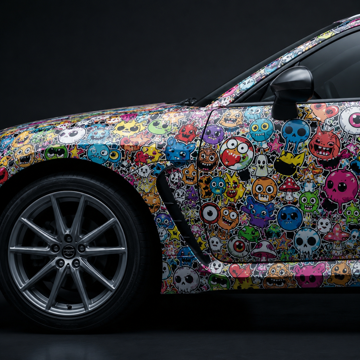 Stickerbomb — Graphics option rendered by the ModMyCar studio